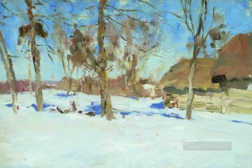 principios de marzo de 1900 Isaac Levitan Pinturas al óleo
